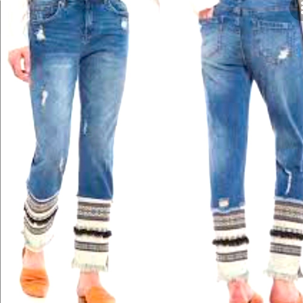 Blank NYC High Rise Tapered Distressed Jeans